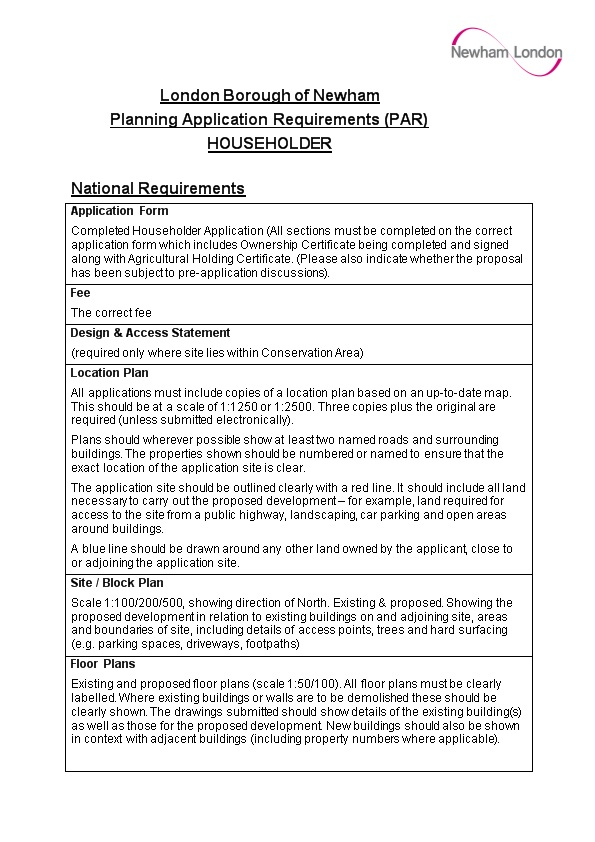 Householder Planning Application Requirements DocsLib