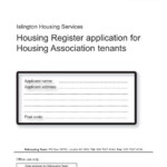 Housing Register Application Form For Housing Islington Council