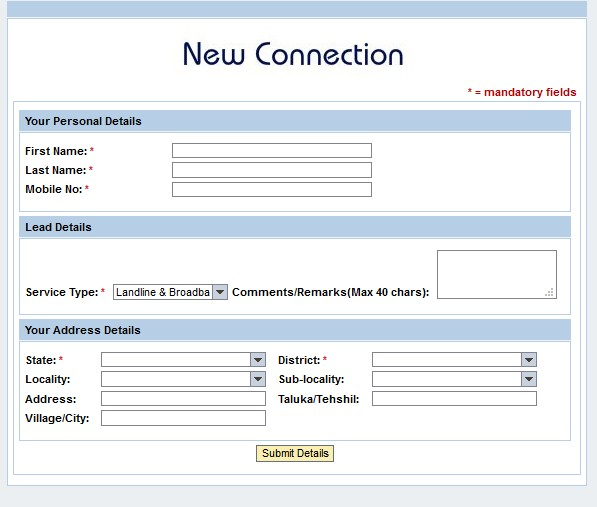 How To Apply For BSNL Broadband And Landline Connection Online