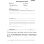 Individual Health Care Plan Form Fill And Sign Printable Template