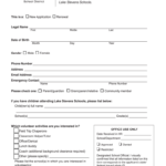 Lake Stevens Online District Volunteer Application Form Fill And Sign