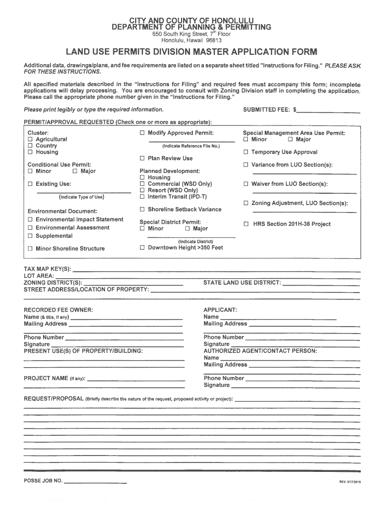 Land Permits Division Master Fill Online Printable Fillable Blank 