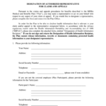 MEBA Medical Plan Designation Of Authorized Representative Fill Out