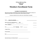 Members Enrollment Form Airdrie Oilmen S Association Printable Pdf