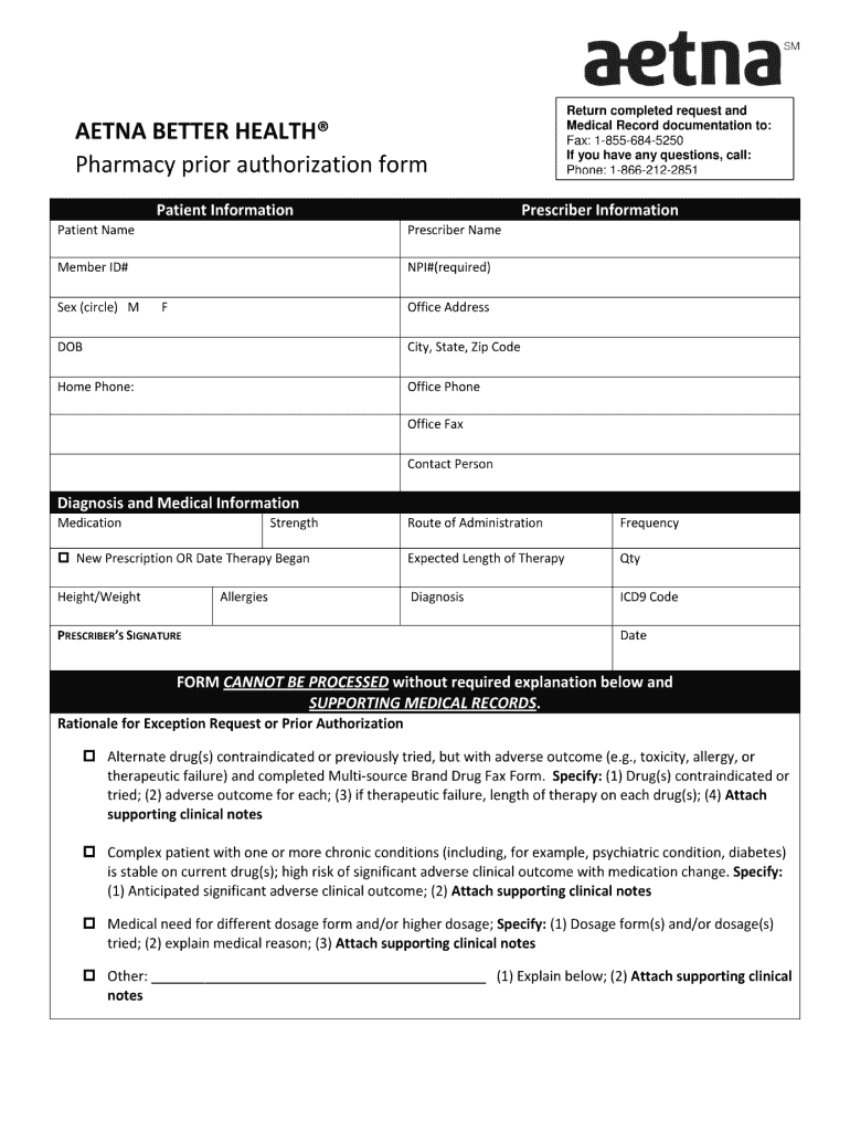 Meridian Rx Prior Auth Form Fill Online Printable Fillable Blank 