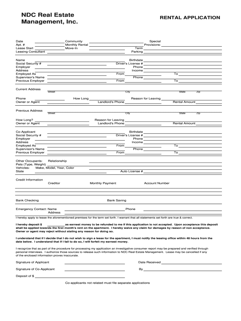 Ndc Property Management Fill Out And Sign Printable PDF Template