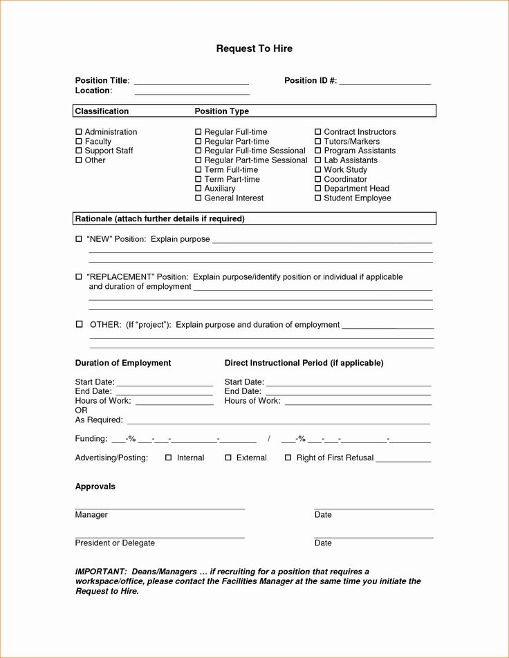New Hire Form Template Luxury 6 New Hire Application Form 