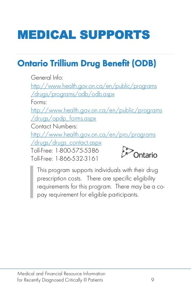 Trillium Drug Plan Application Form 2022 9588