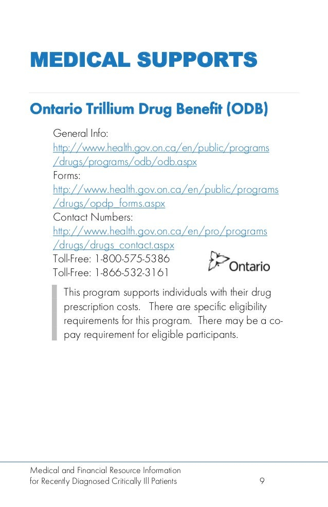 Ontario Trillium Drug Plan Application