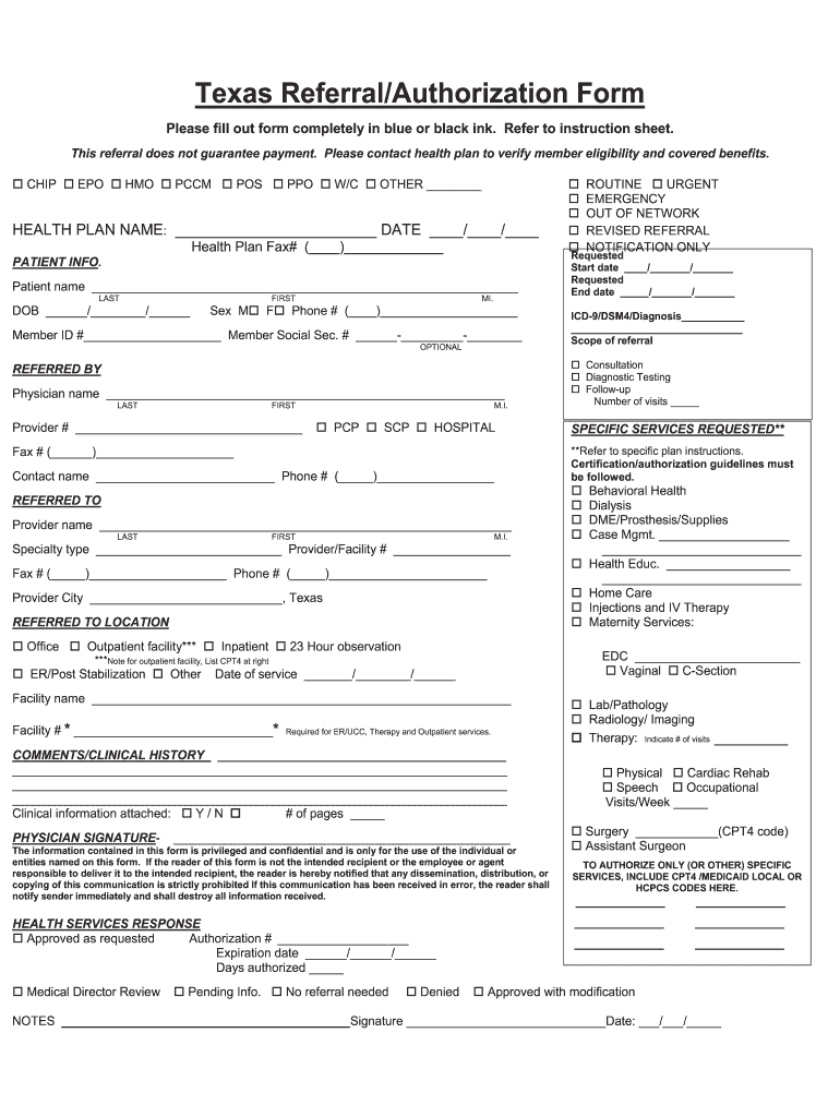 Parkland Outside Referral Form Fill Online Printable Fillable 