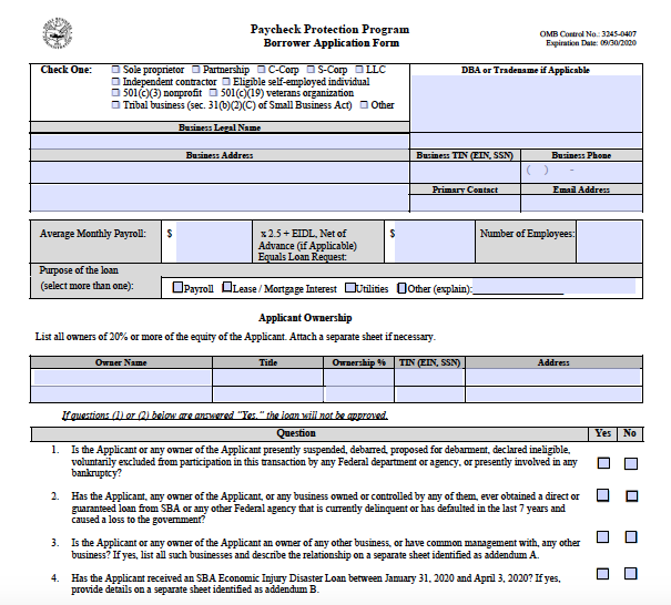 PAYCHECK PROTECTION PROGRAM APPLICATION FORM Cycle Trader Media Kit