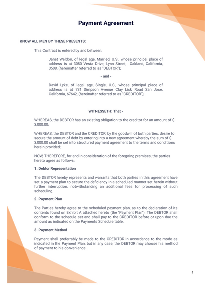 Payment Agreement Template PDF Templates JotForm