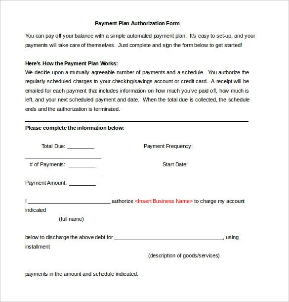 Payment Plan Agreement Template 12 Free Word PDF Documents Download 