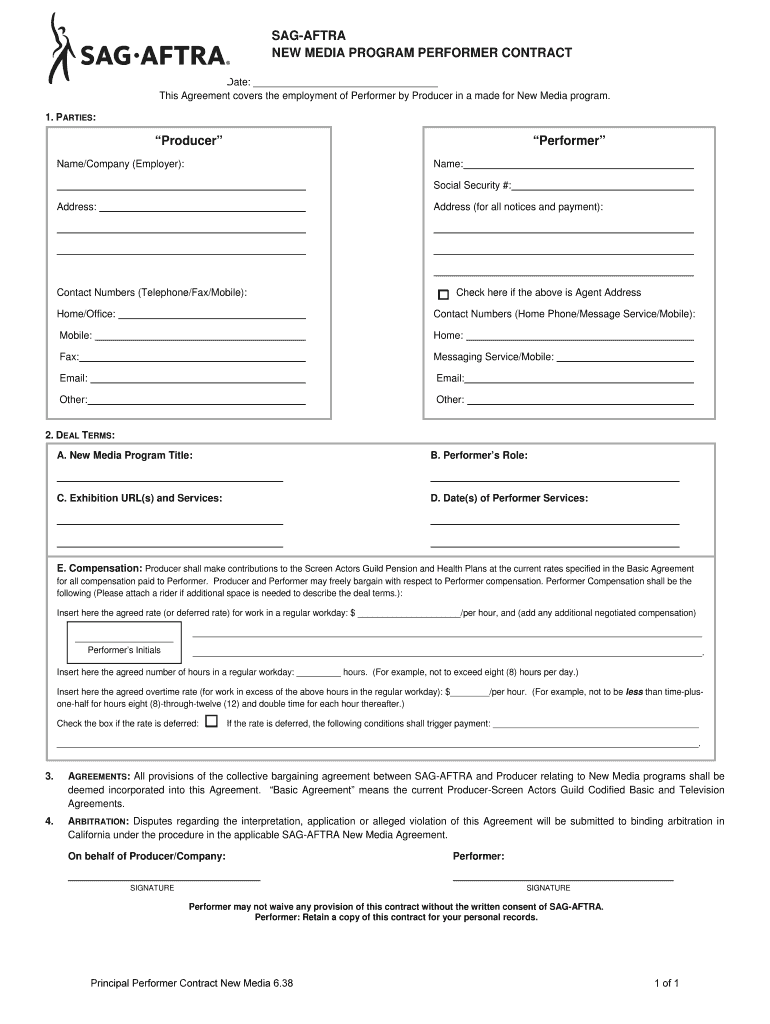 Performer Contract Fill Out And Sign Printable PDF Template SignNow