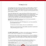 Pet Care Contract Pet Care Service Agreement Form With Sample