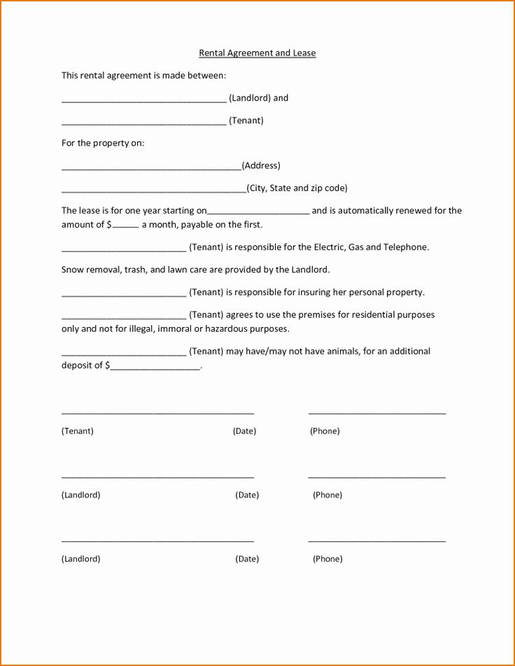 Pin On Rental Agreement