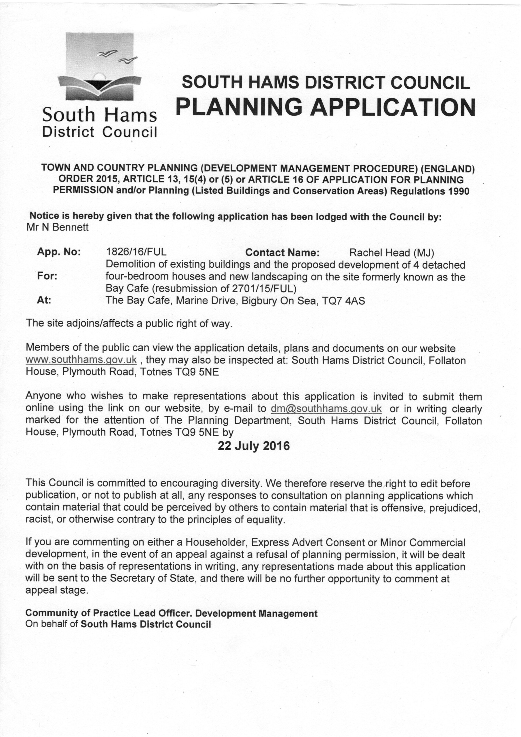 Planning Applications Page 3 Bigbury Community Website