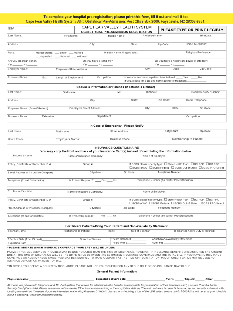 Pre Registration Form 2 Free Templates In PDF Word Excel Download