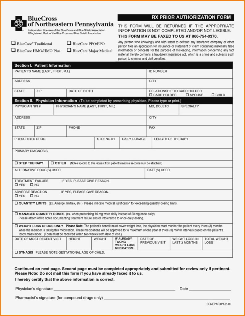 Prior Authorization Form For Aarp Medicare Rx MBM Legal