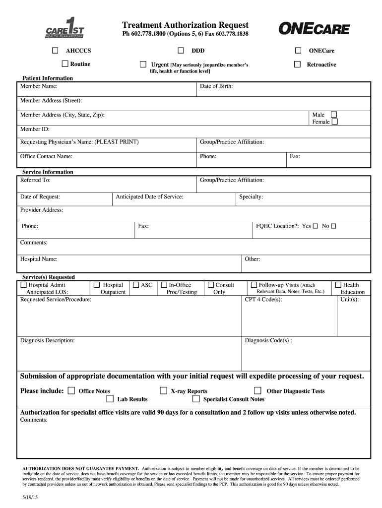 Prior Authorization Form Template Fill Out And Sign Printable PDF 