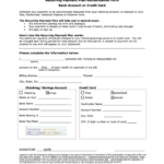 Recurring Payment Plan Authorization Form Printable Pdf Download