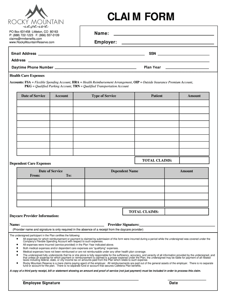 Rocky Mountain Reserve Fill Out And Sign Printable PDF Template SignNow