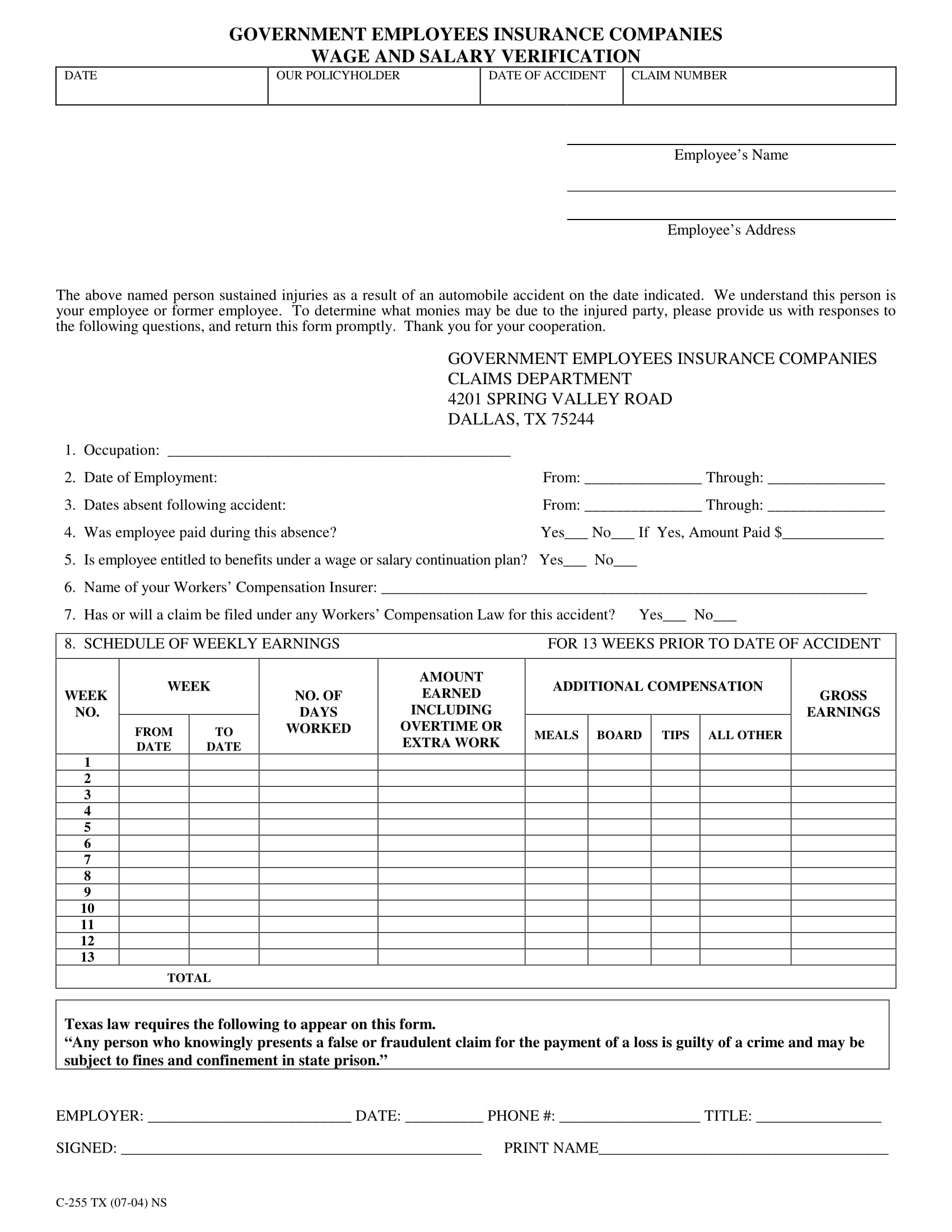 Salary Schedule Form Pdf Download PDF Template