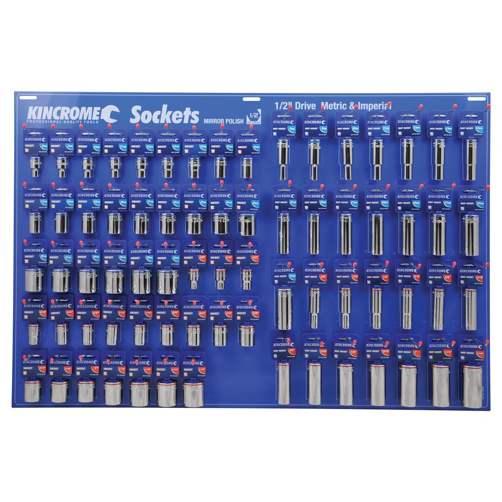 Socket Accessories Merchandiser 71 Piece 1 2 Square Drive 