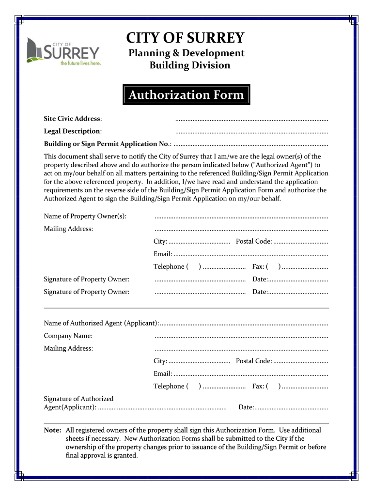 Surrey Form Fill Online Printable Fillable Blank PdfFiller