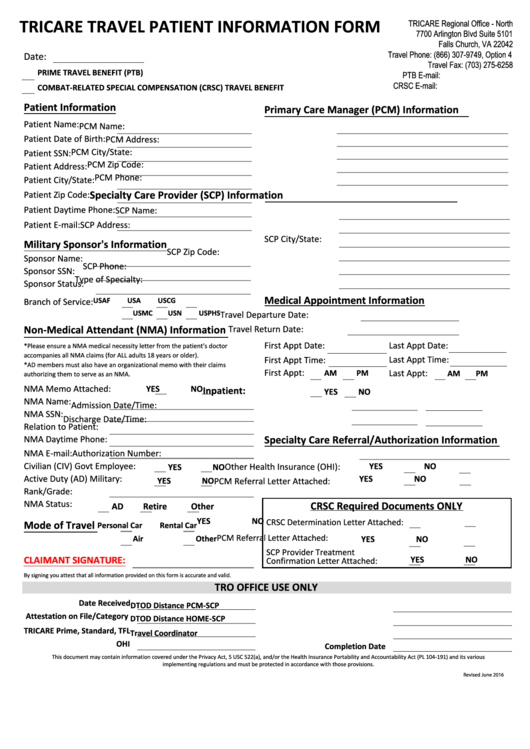 Top 27 Tricare Forms And Templates Free To Download In PDF Format