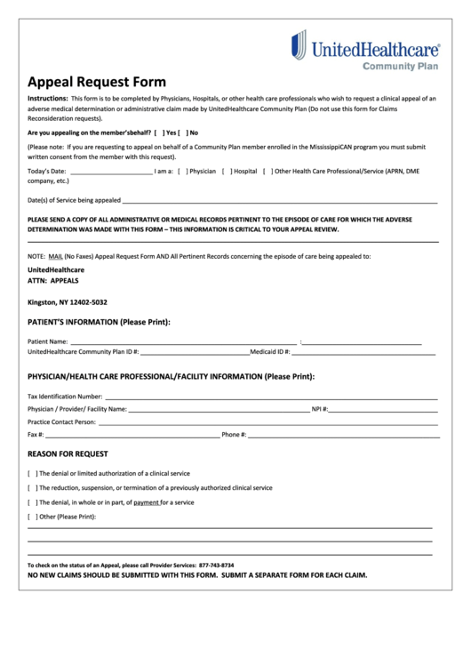 Top United Healthcare Appeal Form Templates Free To Download In PDF Format