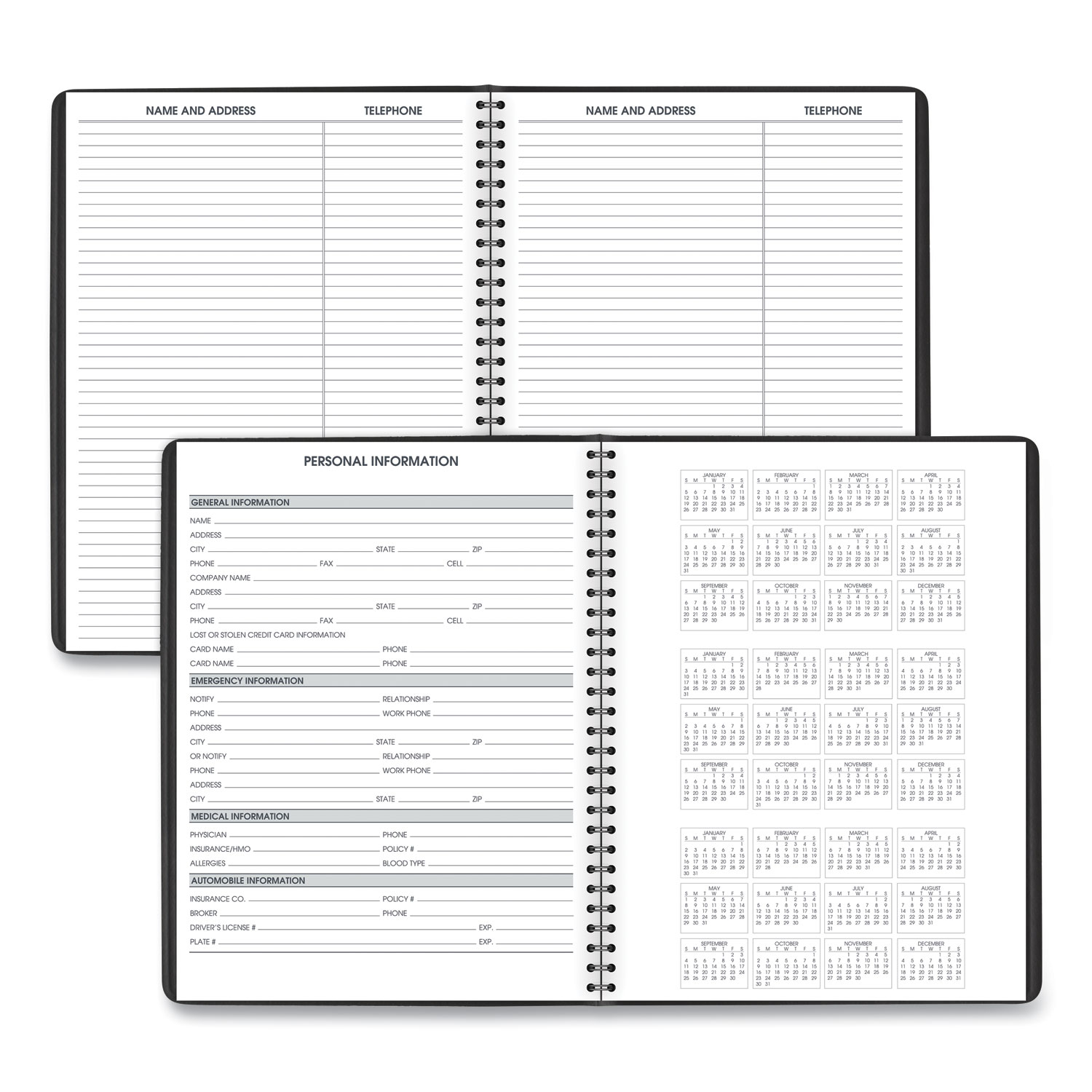 Weekly Appointment Book 11 X 8 25 Black 2022 2023 Sierra Office 