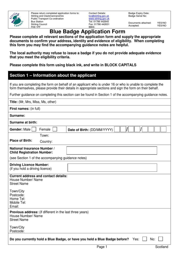120101bbis application form By Stirling Council Issuu