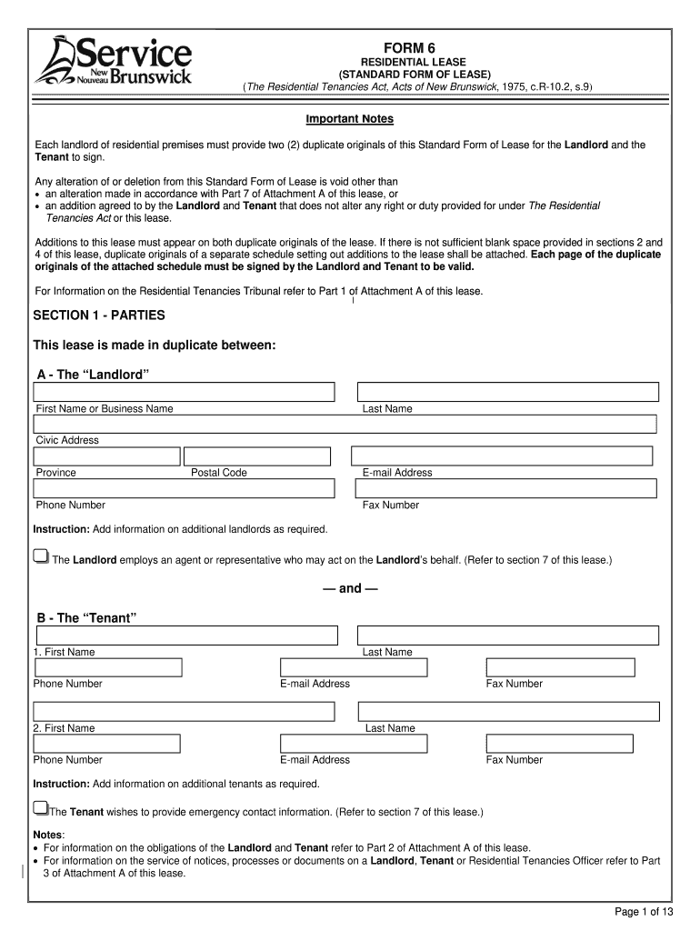 2017 Canada New Brunswick Form 6 Fill Online Printable Fillable 