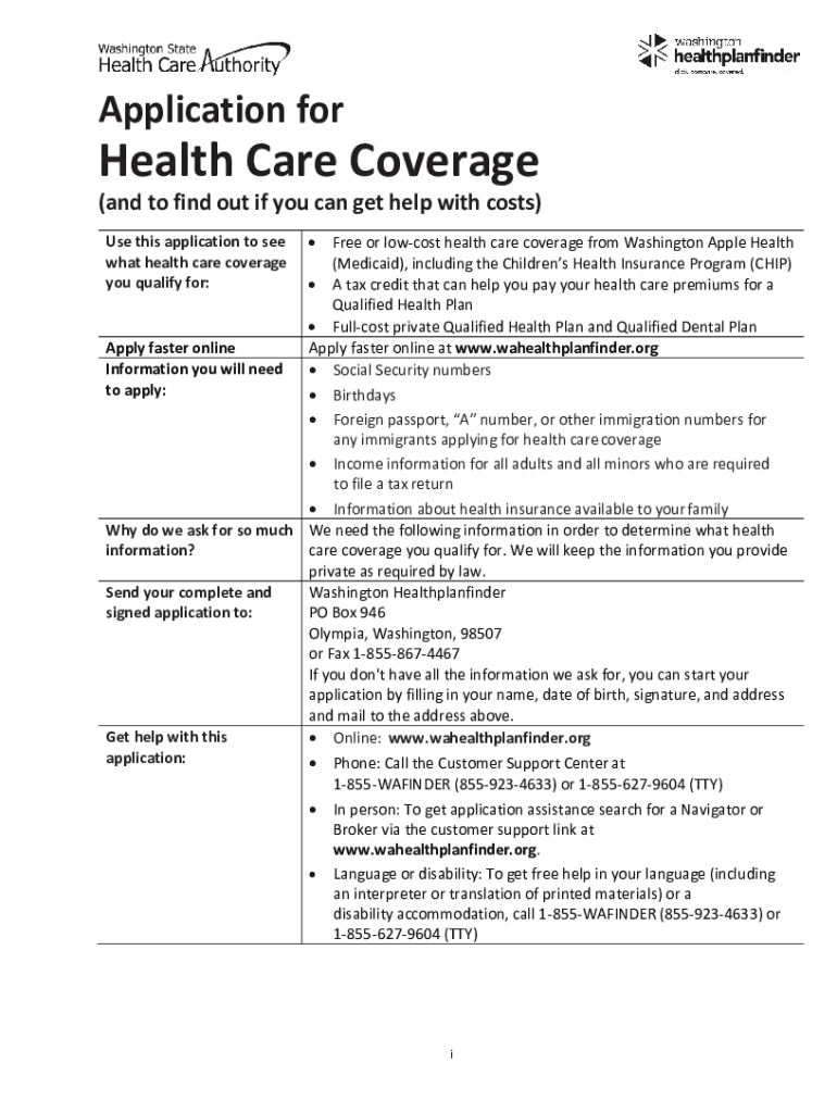 2019 2022 Form WA HCA 18 001P Fill Online Printable Fillable Blank 