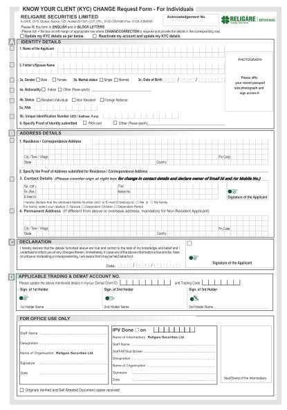 21 Central Kyc Form Page 2 Free To Edit Download Print CocoDoc