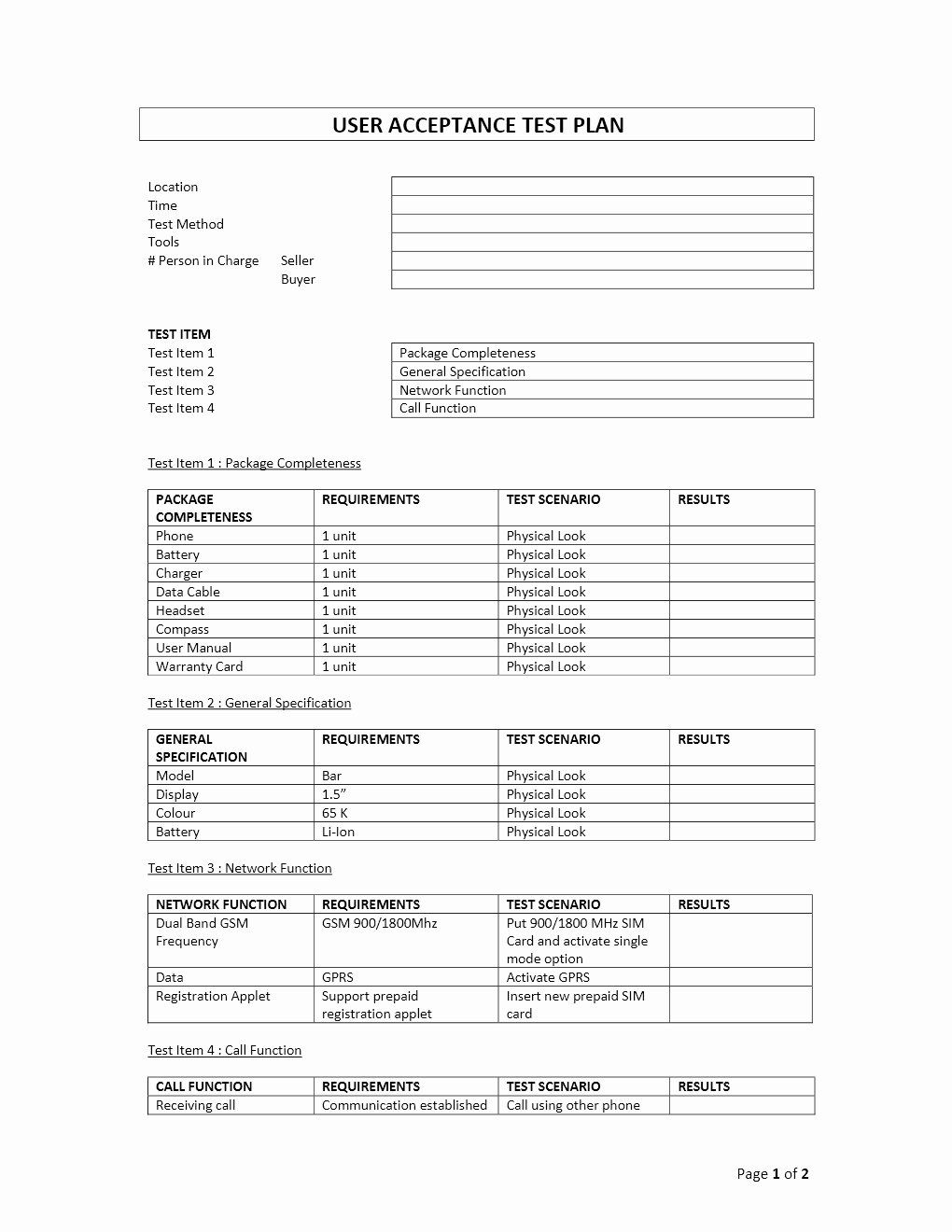 30 Uat Testing Plan Template Hamiltonplastering Test Plan 