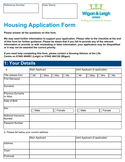 31 Housing Application Form Page 2 Free To Edit Download Print