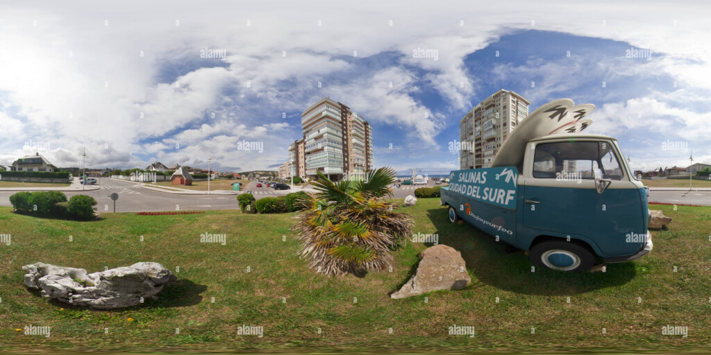 360 View Of Surf City Salinas Asturias Alamy