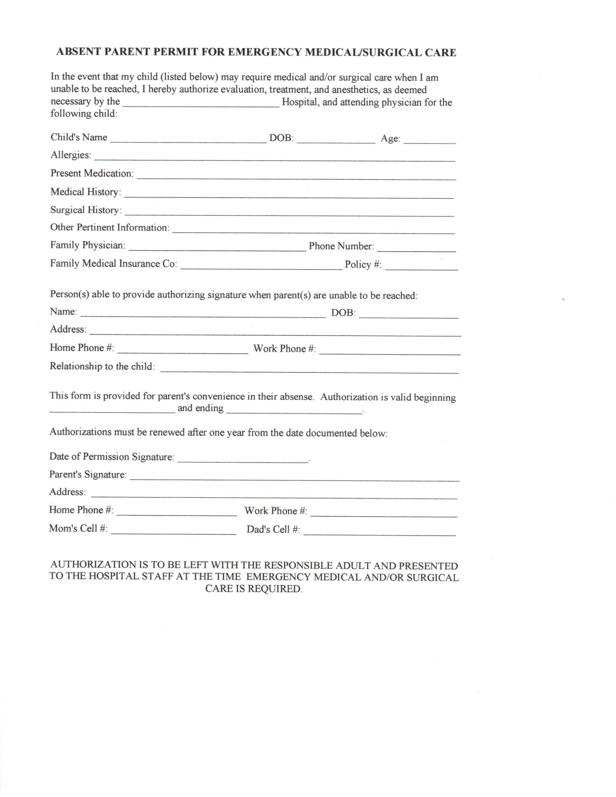 38 MEDICAL FORM FOR DAYCARE MedicalForm