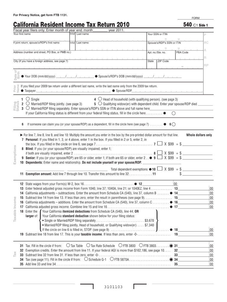 540 Form 2010 Fill Out Sign Online DocHub
