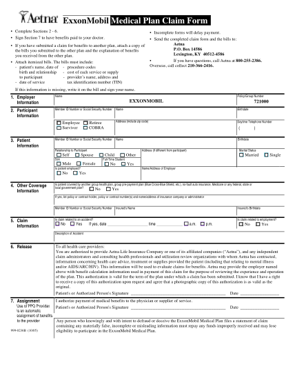 99 Medical Claim Form Page 6 Free To Edit Download Print CocoDoc