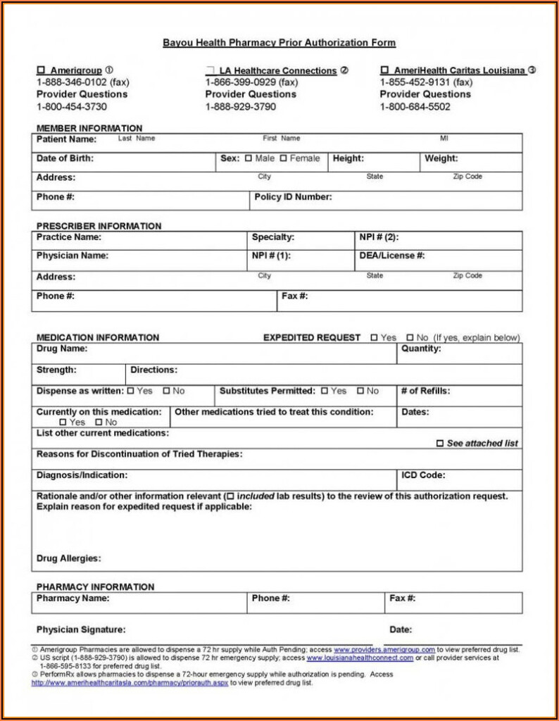 Aarp Medicare Preferred Prior Authorization Form Form Resume 