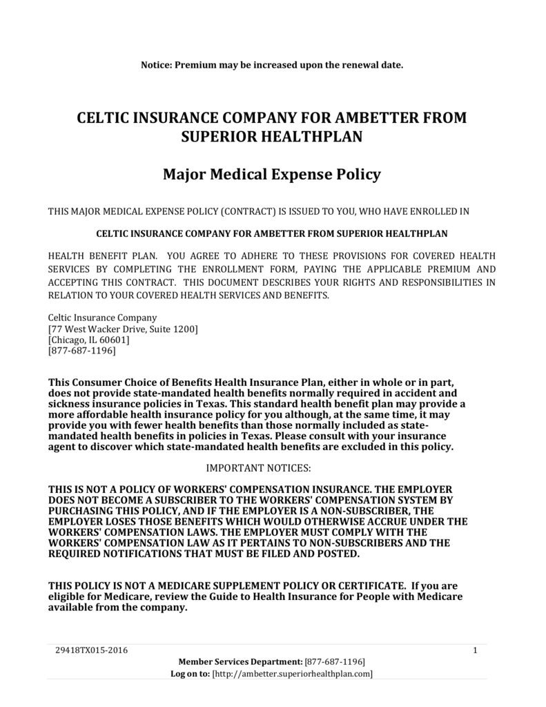 Ambetter Superior Health Plan Appeal Form PlanForms