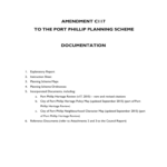 Amendment C117 To The Port Phillip Planning