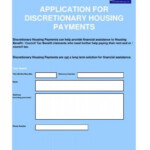 Application For Discretionary Housing Payments Allerdale Borough