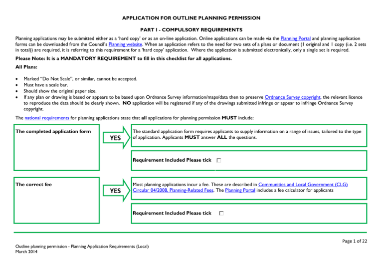 APPLICATION FOR FULL PLANNING PERMISSION