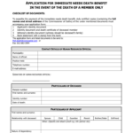 Application For Immediate Needs Death Benefit