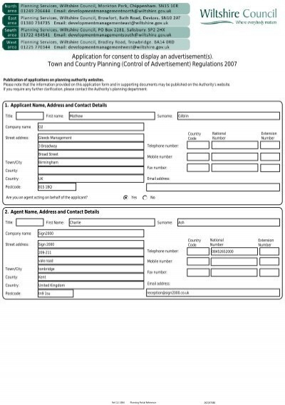 Application Form Planning Applications