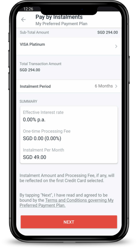 Apply For My Preferred Payment Plan POSB Singapore